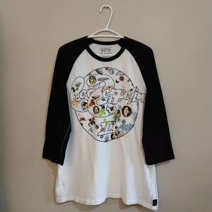 Retro Style Led Zeppelin III Graphic Raglan Tee Trunk Ltd – Size Large EUC